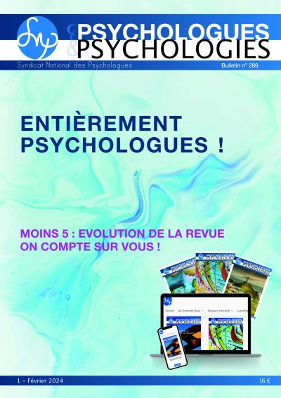 P&P n° 289 - Entièrement psychologues