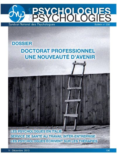 P&P n°230: Doctorat professionnel - une nouveauté d'avenir