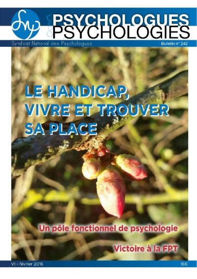 P&P n°242 : Le handicap, vivre et trouver sa place (février 2016)