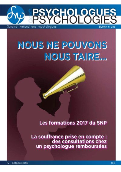 P&P n°246 : Nous ne pouvons nous taire... (oct 2016)